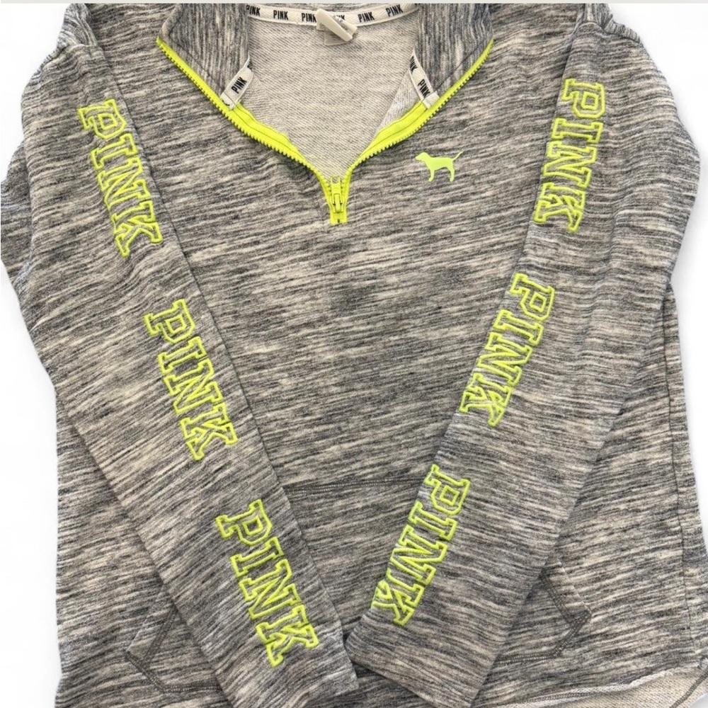 Victoria's Secret Kids Gray Hoodie with Neon Accents